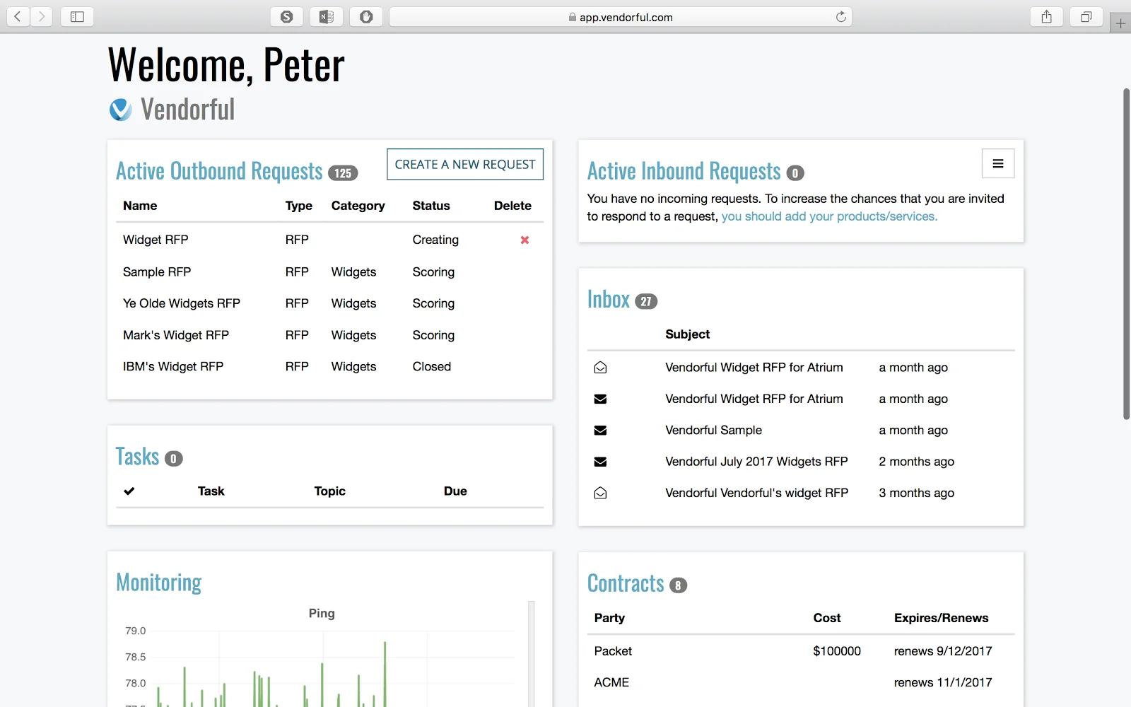 rfp_management_dashboard Vendorful Screenshot